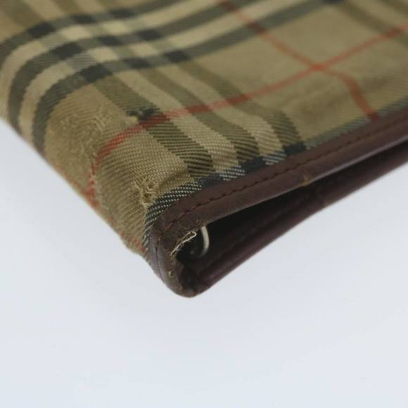 BURBERRY Nova Check Agenda Day Planner Cover Nylon Canvas Beige Auth hk1000 - Picture 7 of 16